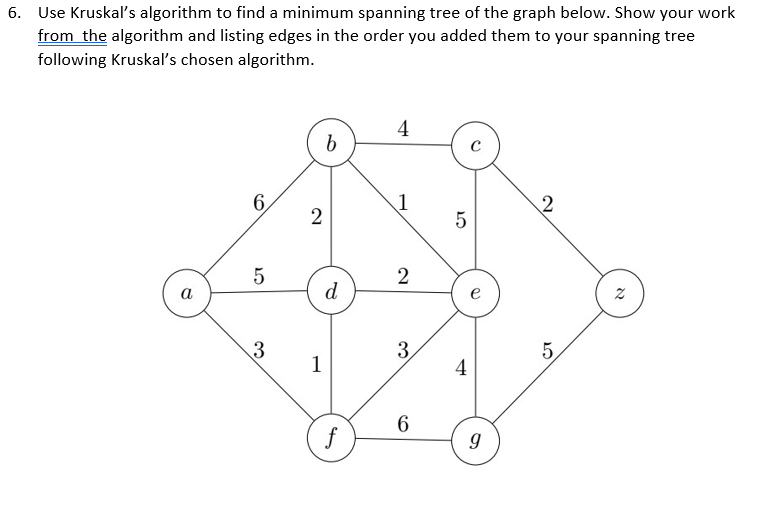 Can I receive help with this question? 6. Use