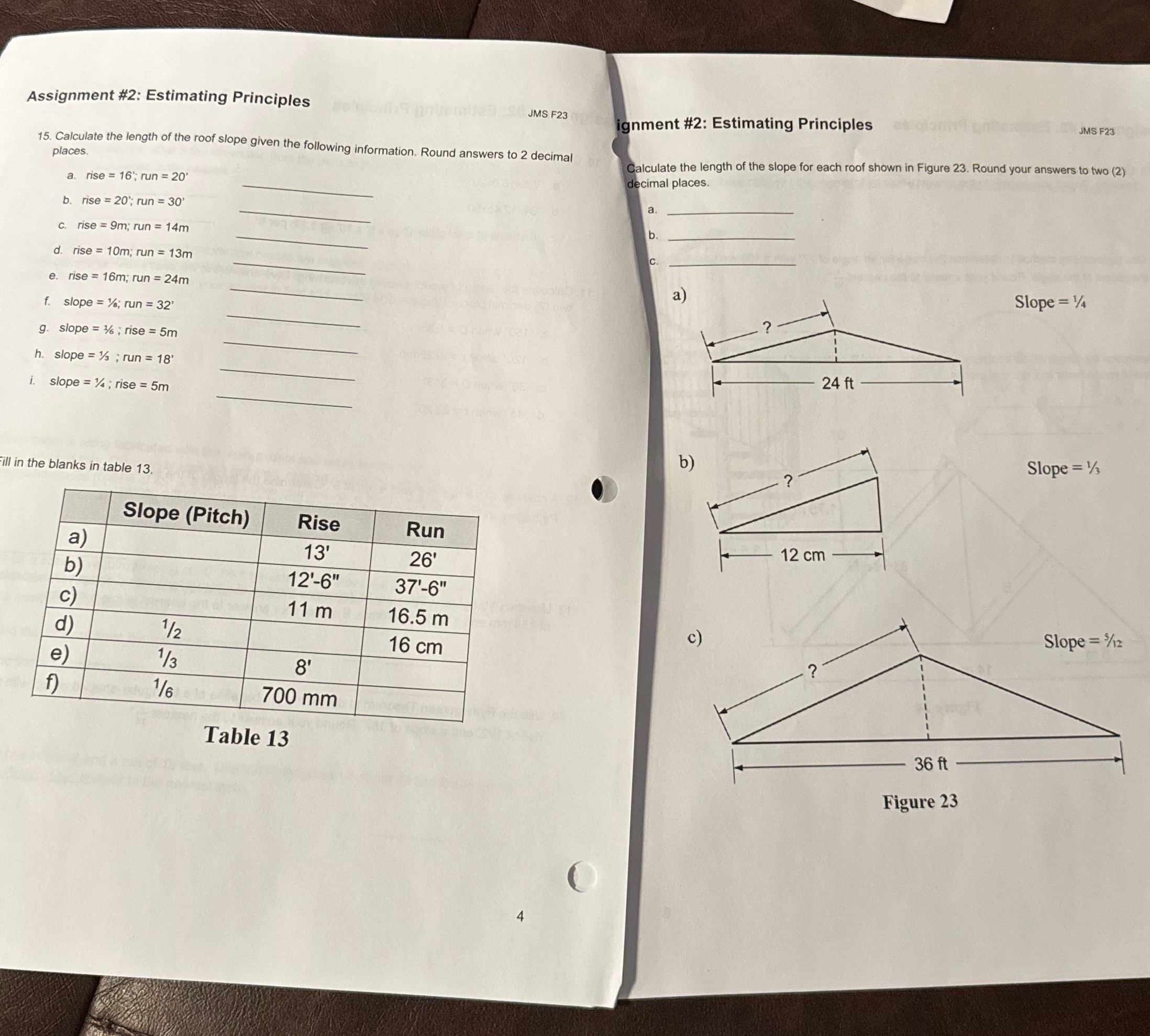 Assignment #2: Estimating Principles JMS F23