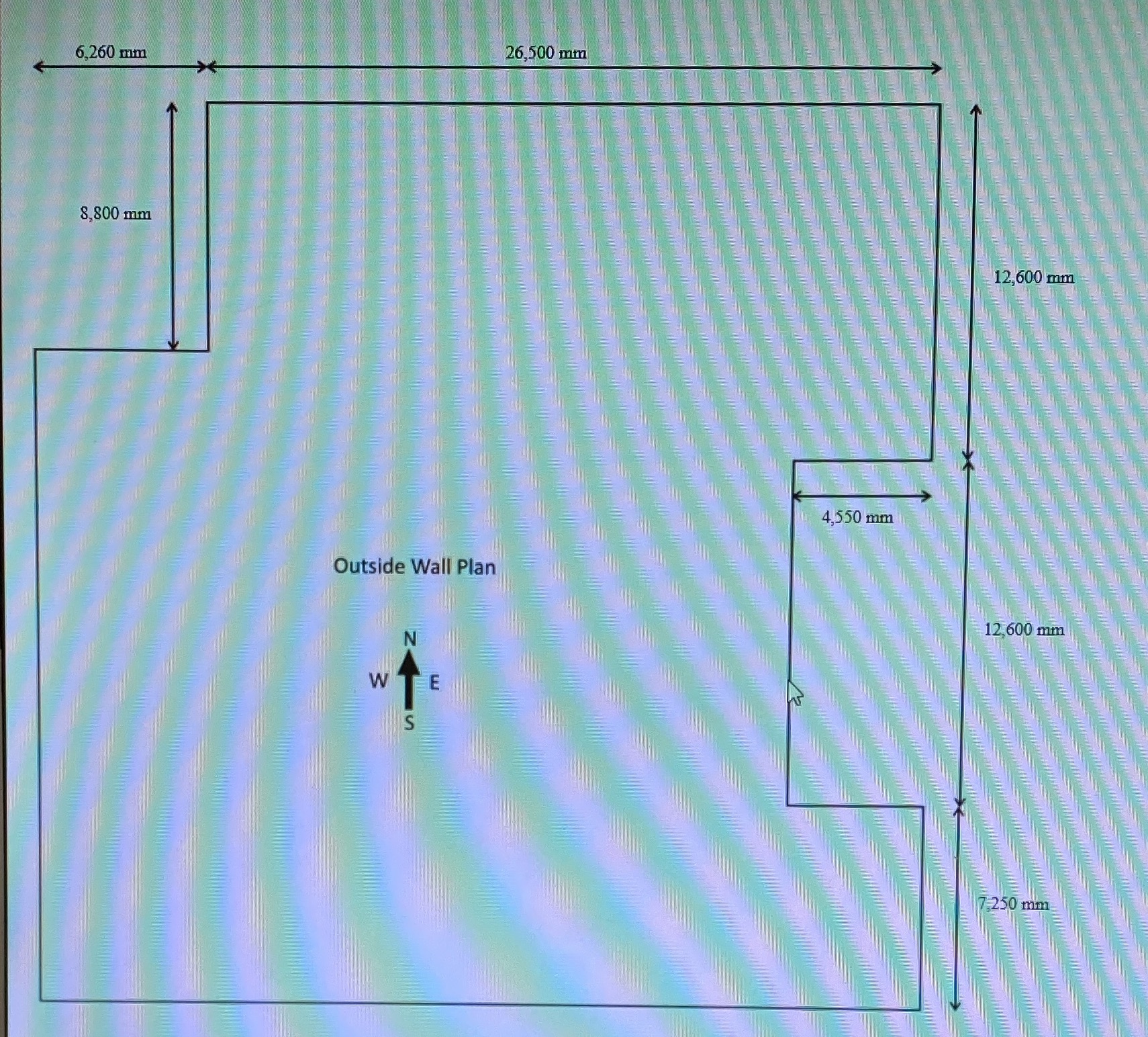 The foundation plan and footing cross-section of