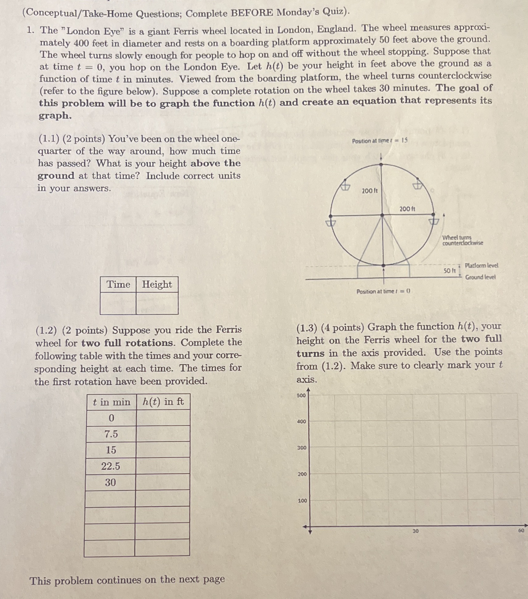Answer all of these (Conceptual/Take-Home