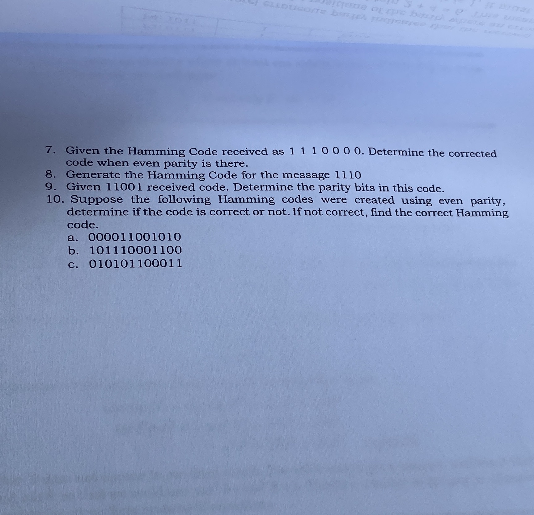 This is Math in the modern world. Kindly write