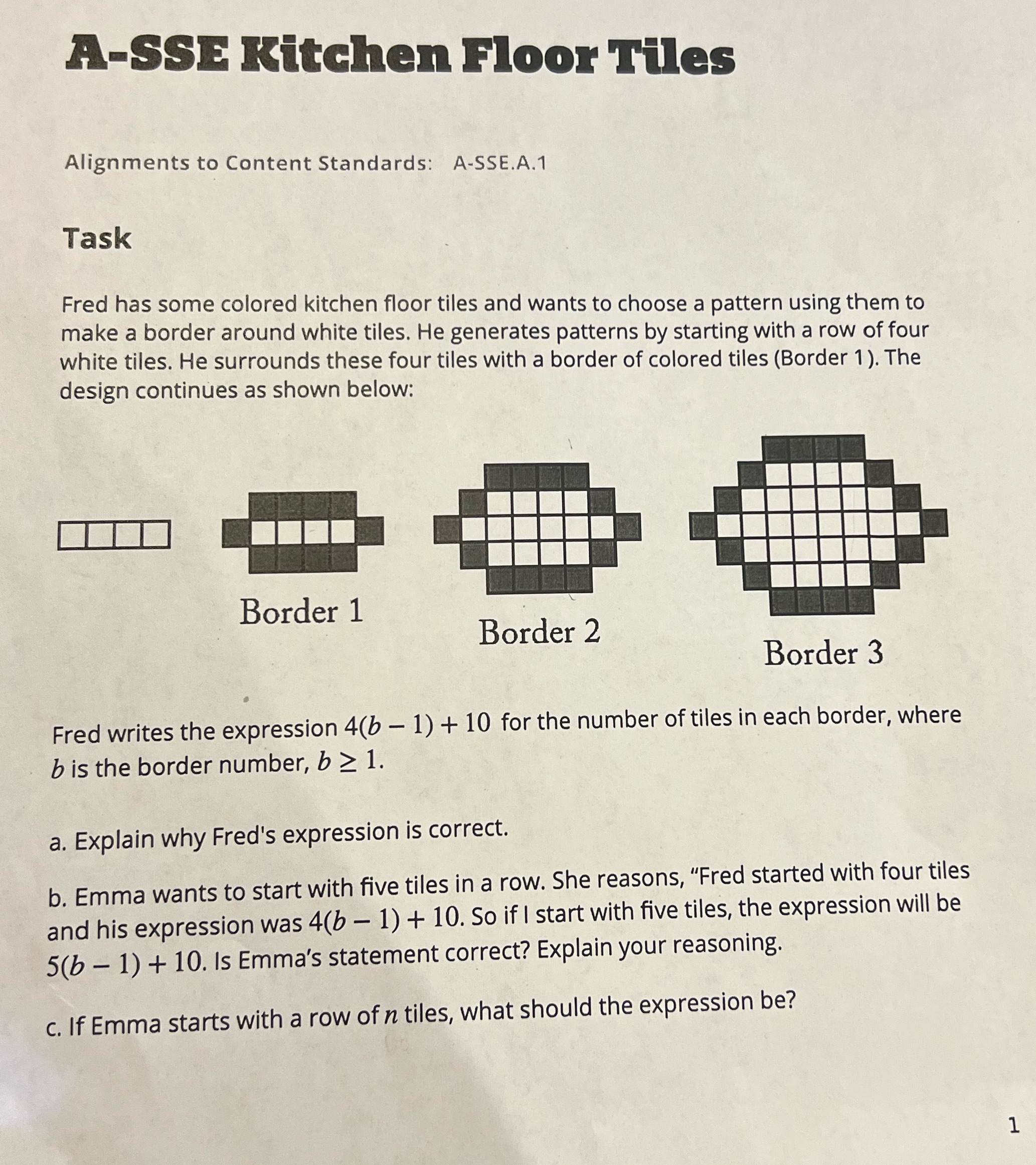 A-SSE Kitchen Floor Tiles Alignments to Content
