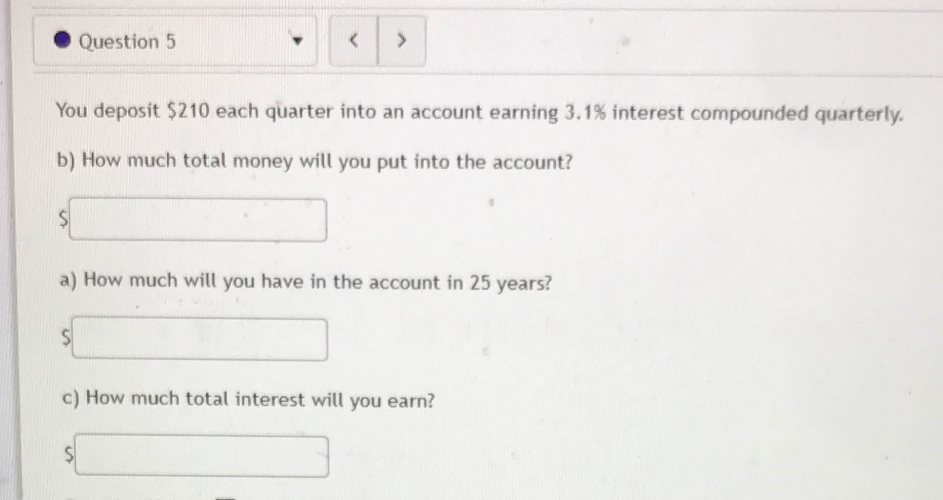 What are the totals for the three items below?