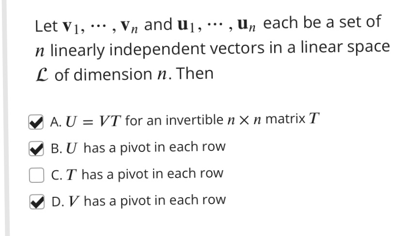 Let v1, ,VH and 111, .11H each be a set of n