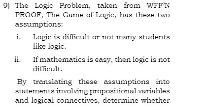 9) The Logic Problem, taken from WFF'N