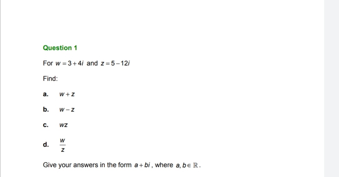 Solve step by step Question 4 Find V-5+12/ giving