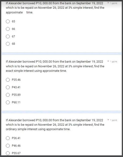 WILL UPVOTE!! If Alexander borrowed P10, 000.00