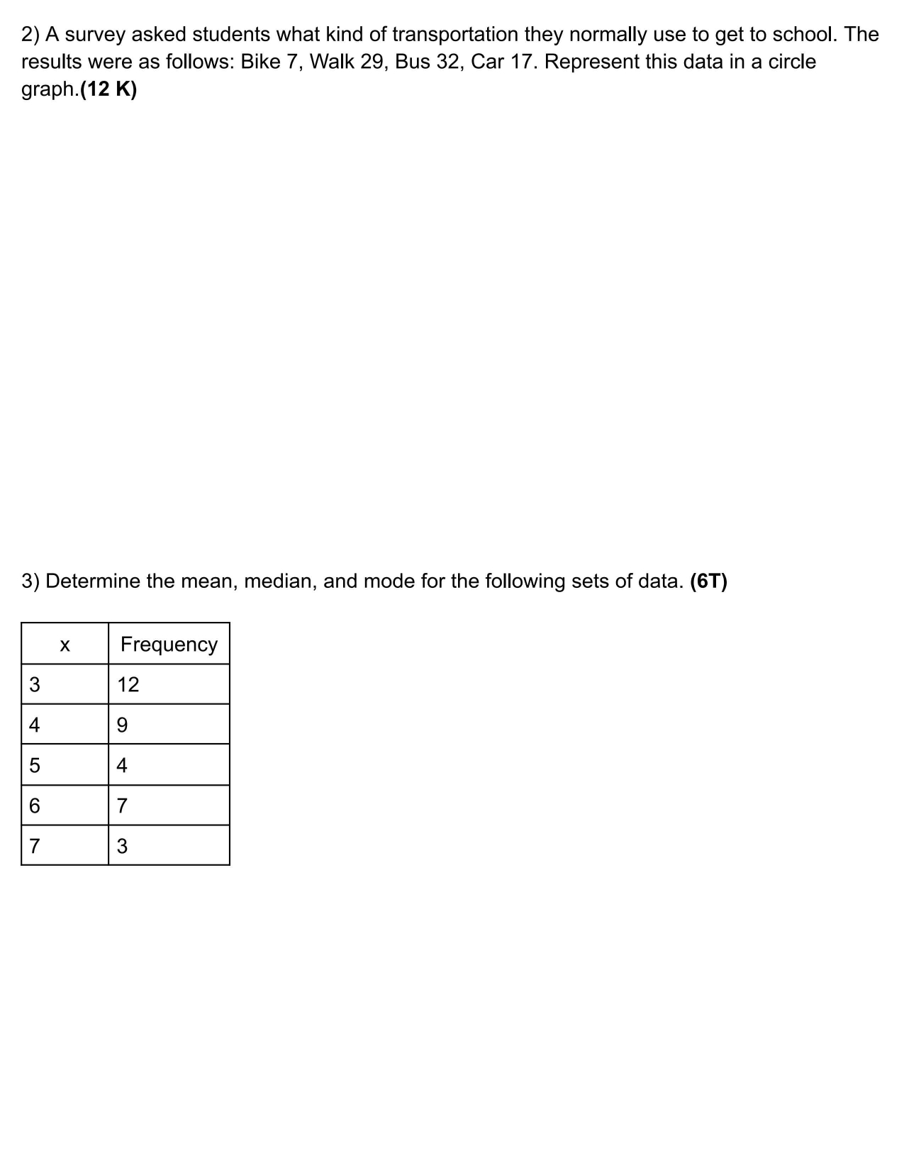 Unit 8 - Statistics Summative Assignment Show all