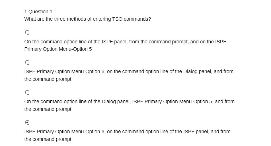 1.Question 1 What are the three methods of