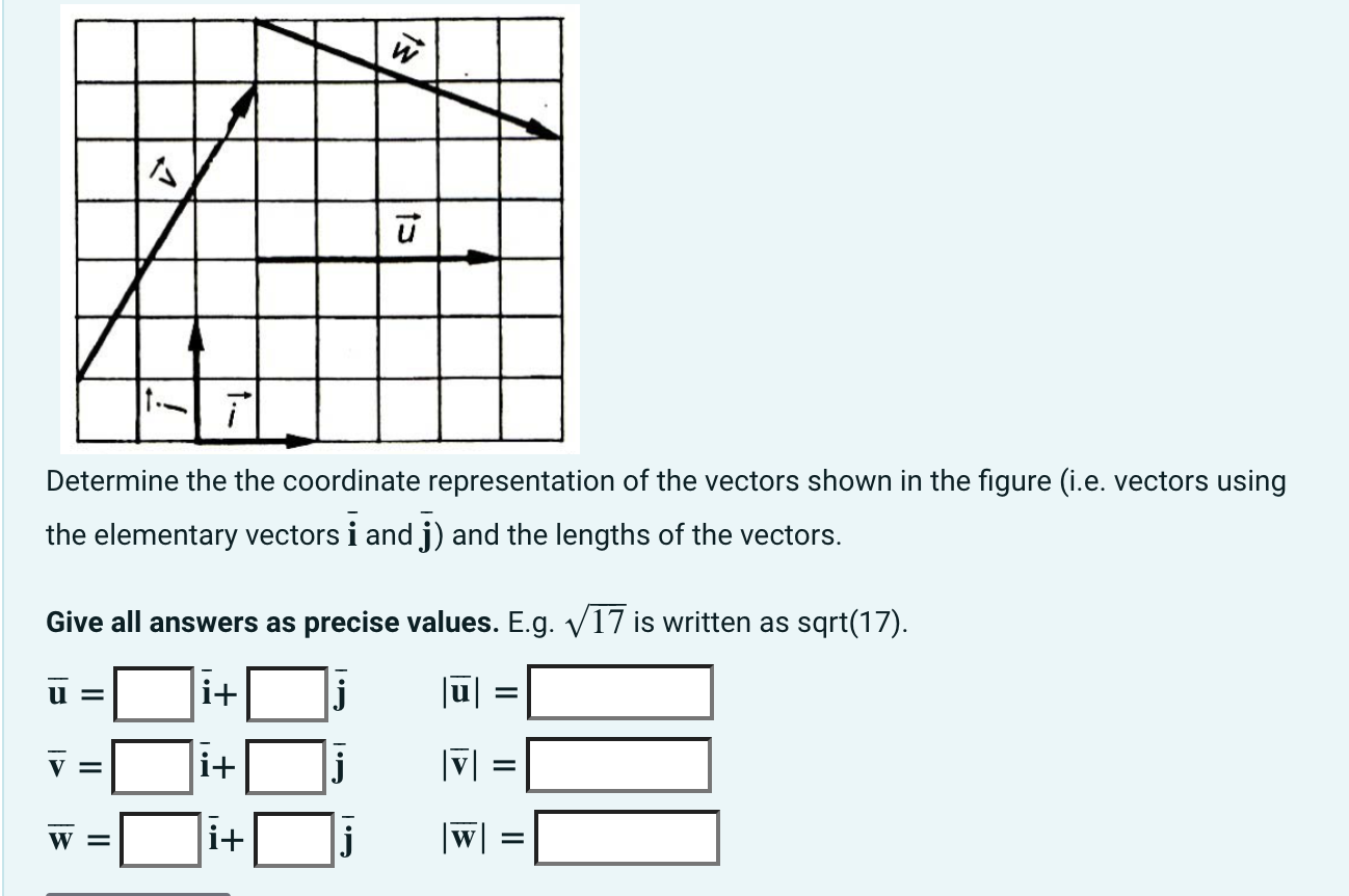 U Determine the the coordinate representation of