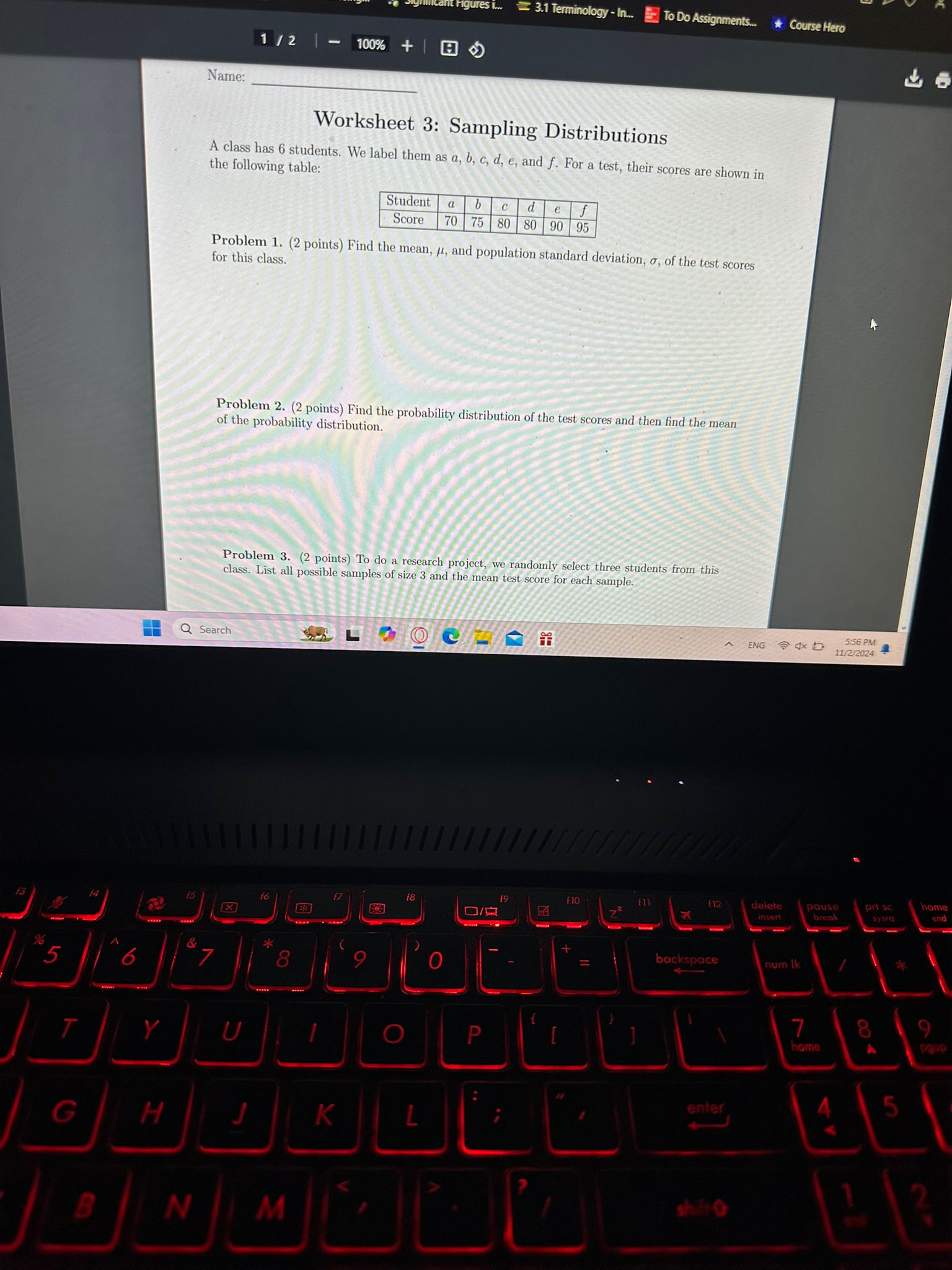 a2 To Do Assignments... LT YT Name: _ Worksheet