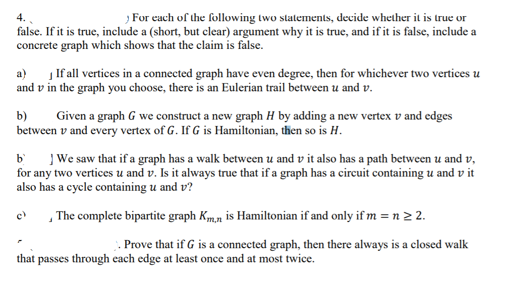 4. J For each of the following two statements,