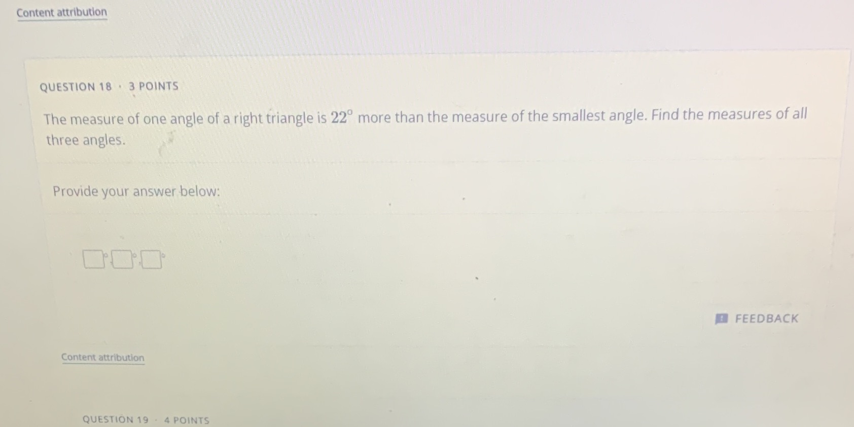 Content attribution QUESTION 18 . 3 POINTS The