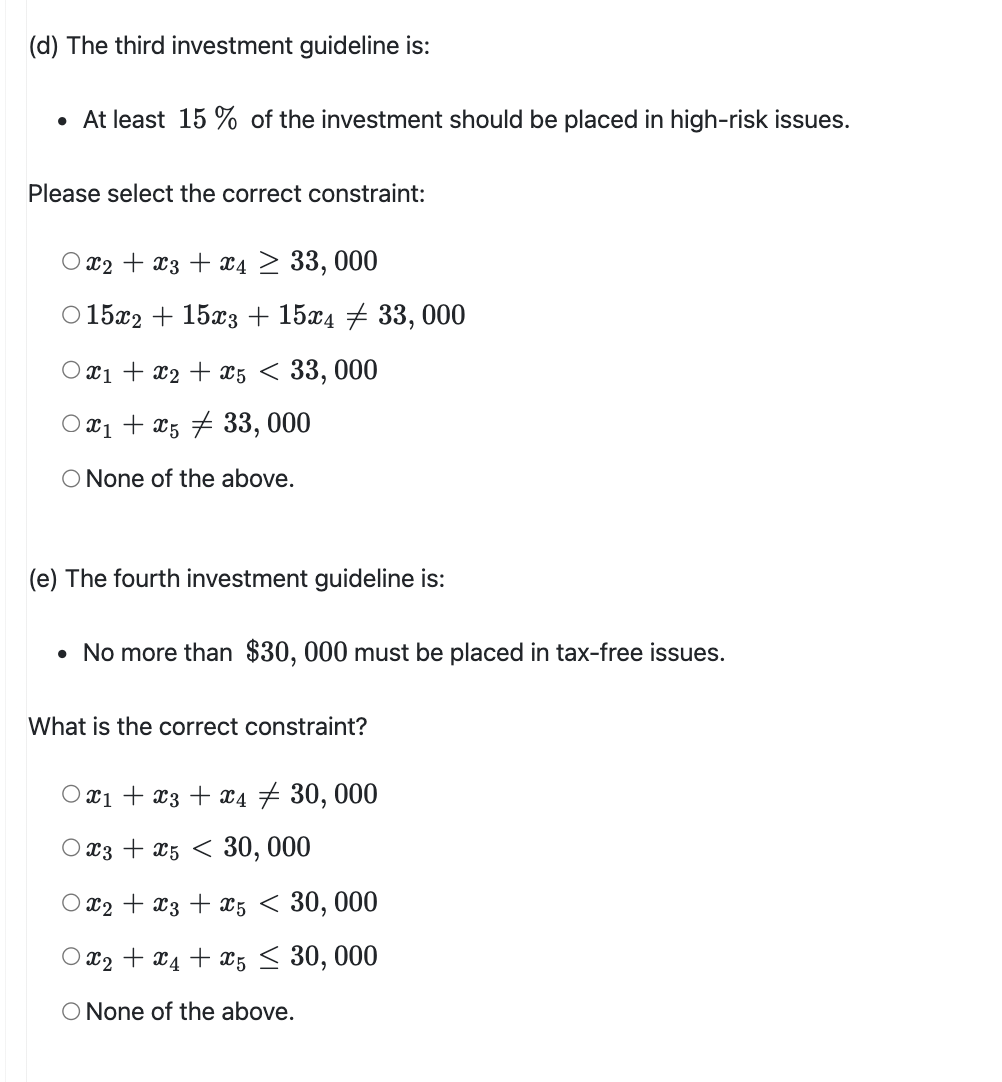 A trust officer for the Lakeshore Bank wants to