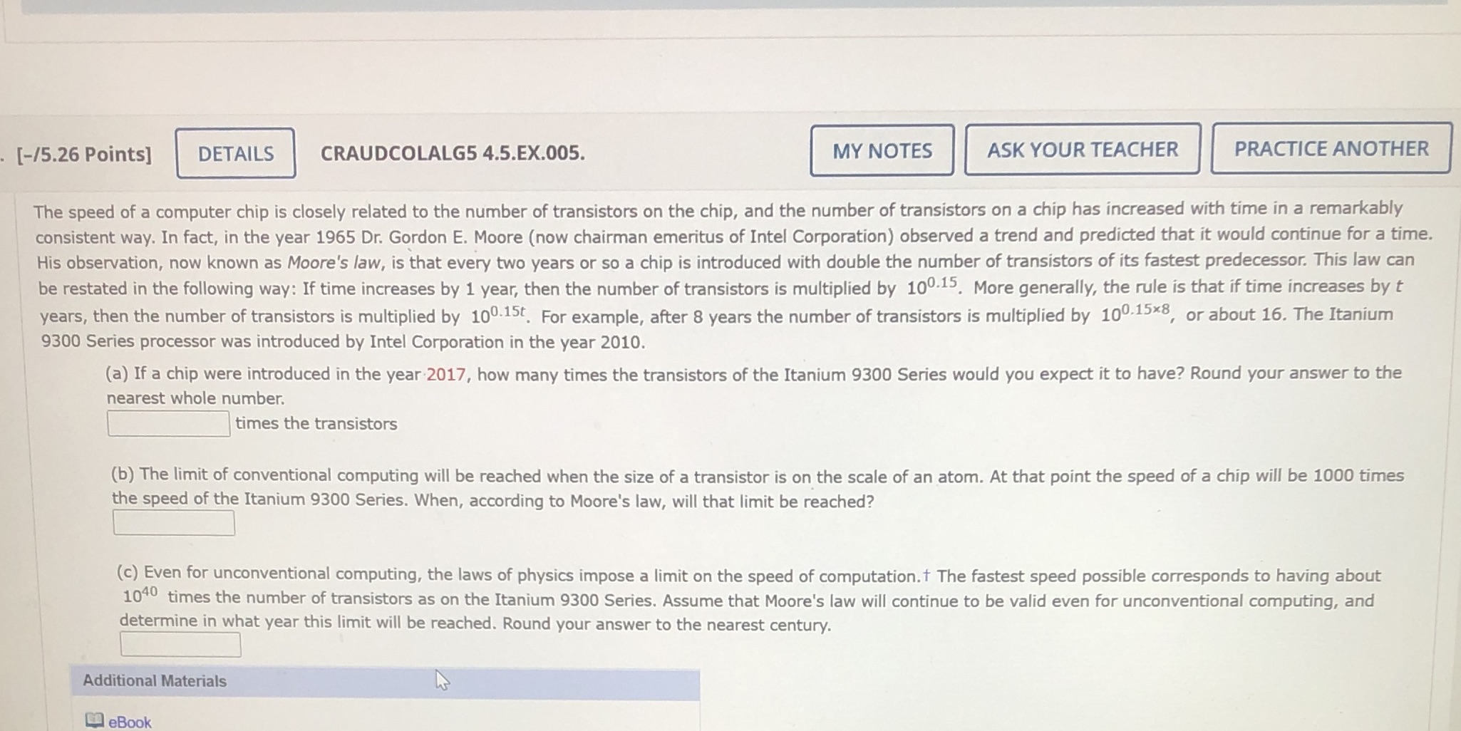 [-/5.26 Points] DETAILS CRAUDCOLALG5 4.5.EX.005.