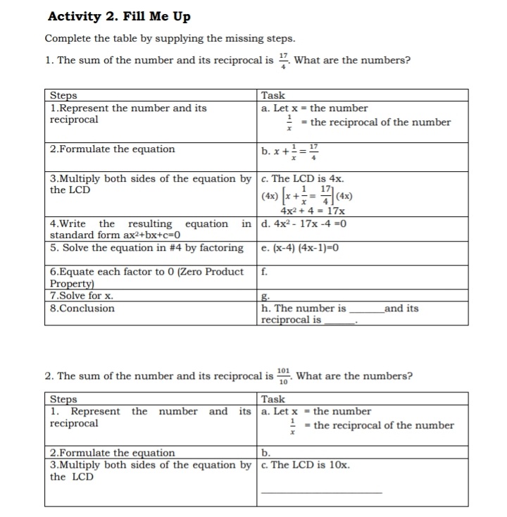 Lesson: Solving Problems Involving Quadratic
