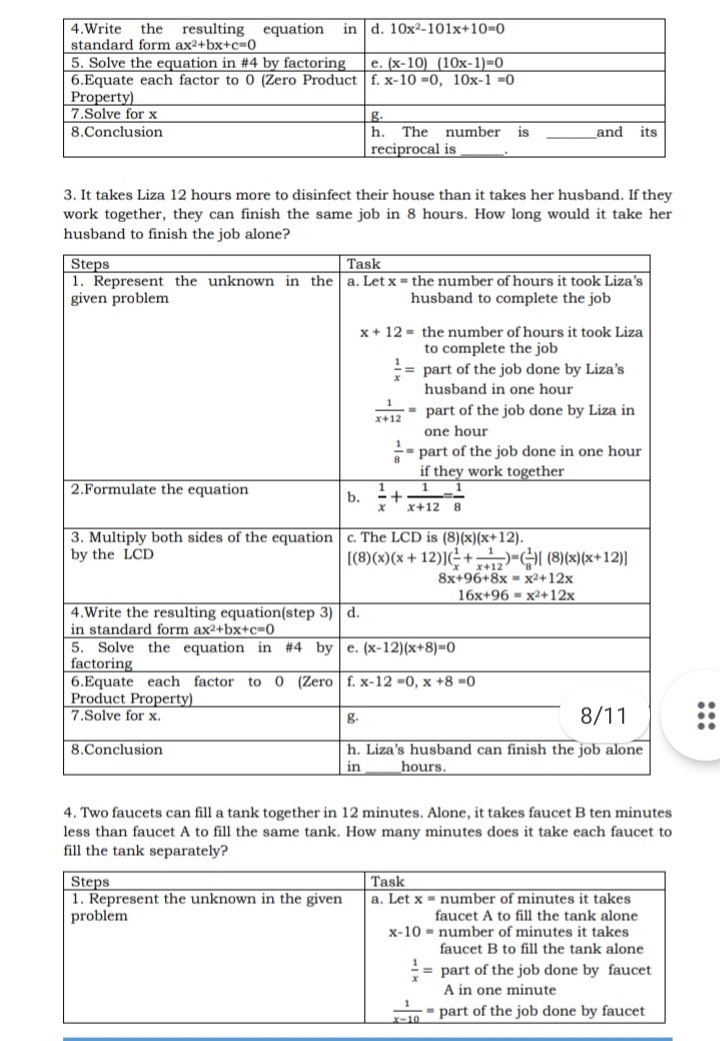 Lesson: Solving Problems Involving Quadratic