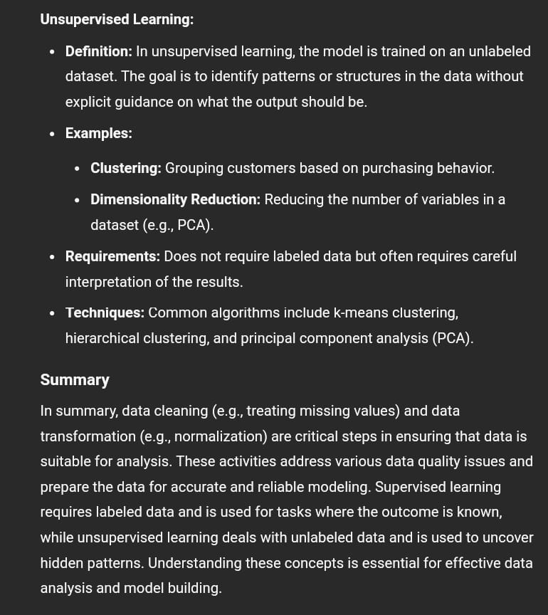 Before any detailed analysis task is performed