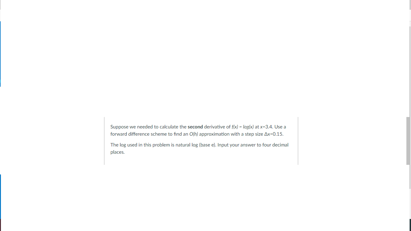 Suppose we needed to calculate the first