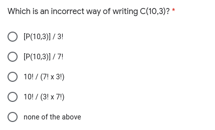 Determine the value of "r" that has the greatest