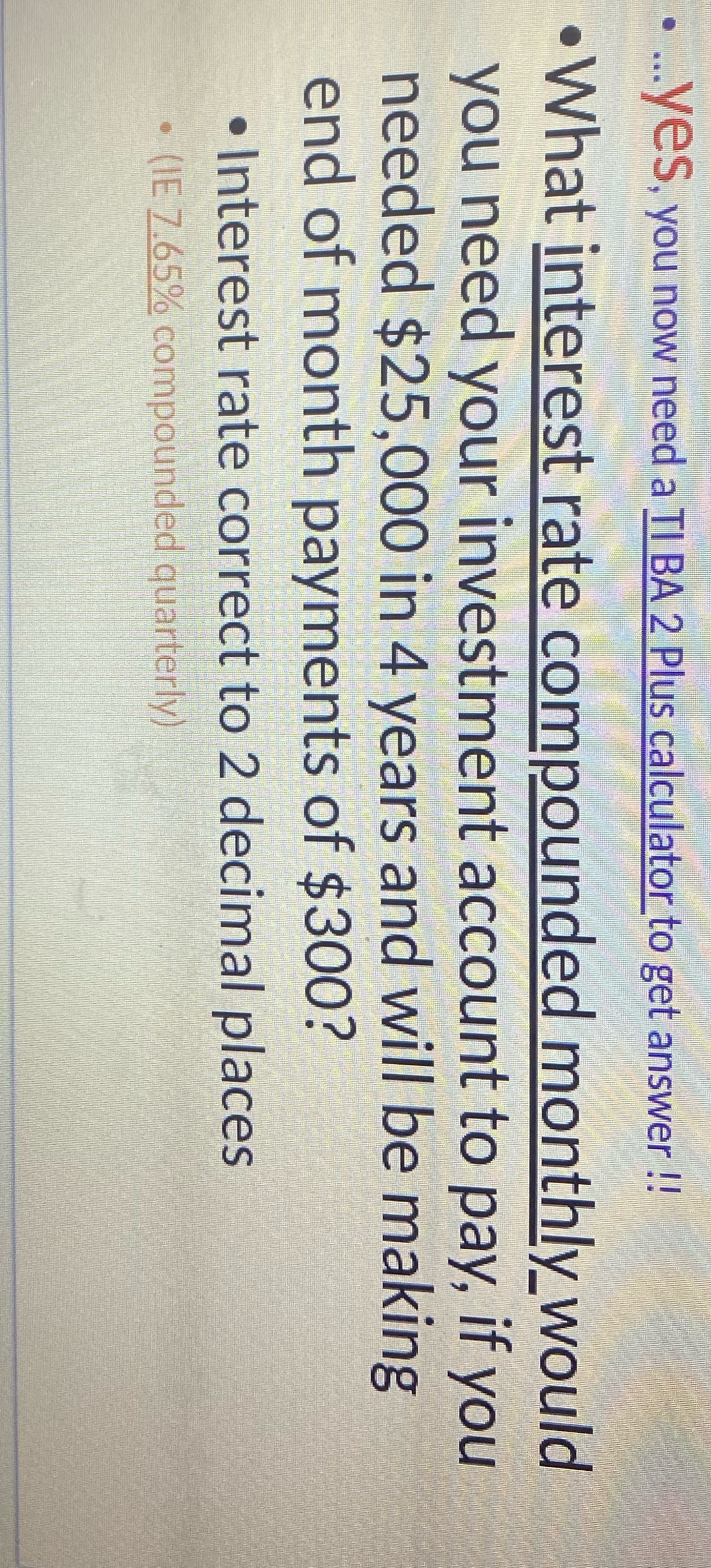 . ...yes, you now need a TI BA 2 Plus calculator