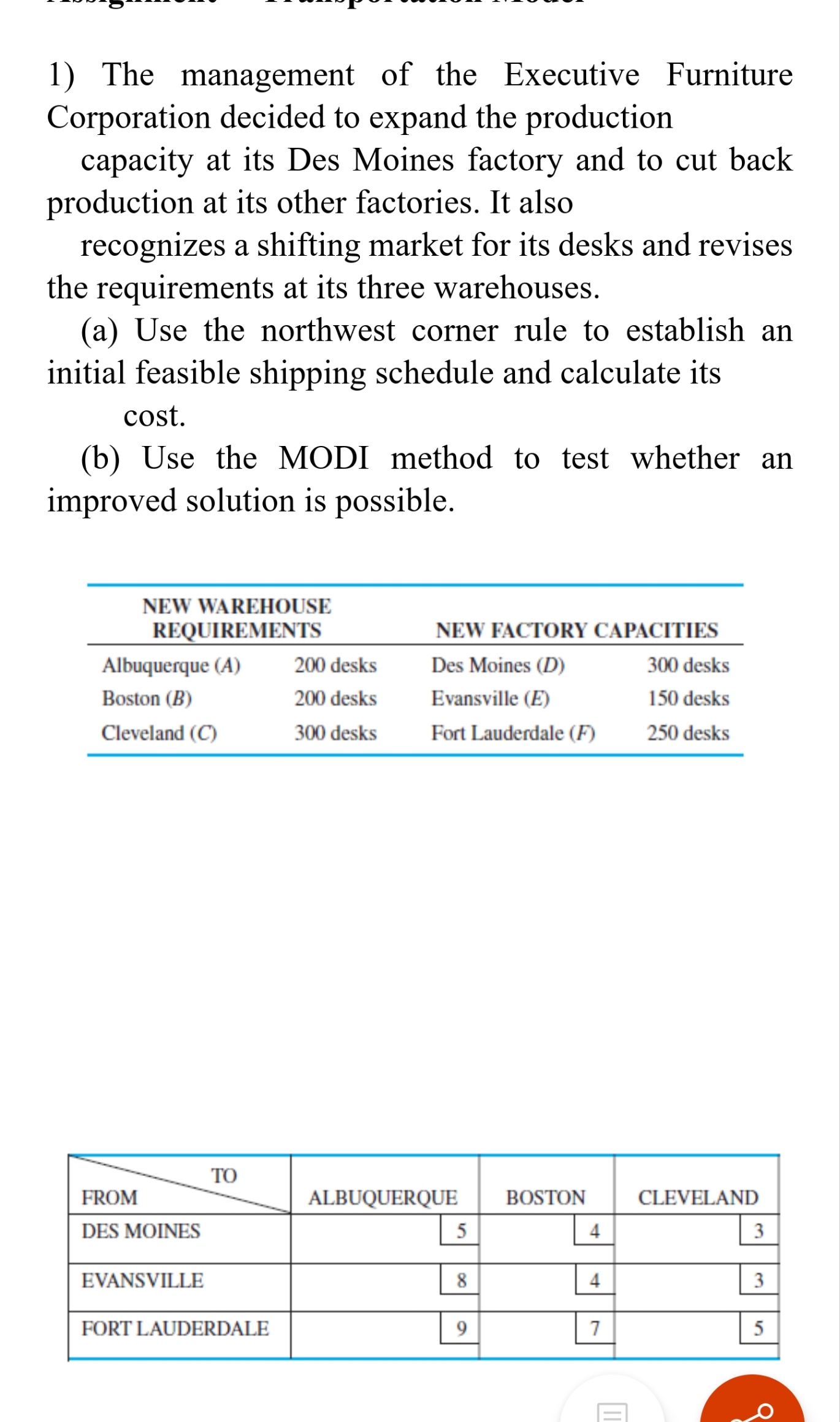 Provide solution with calculation 1) The