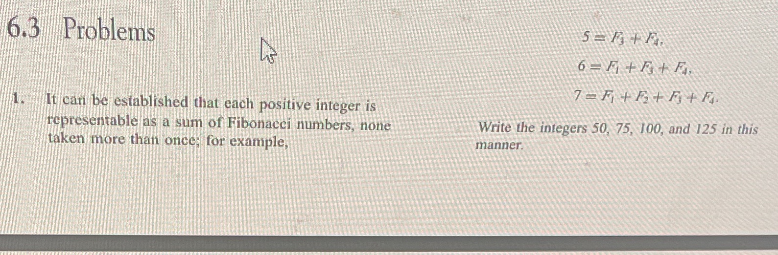 Then find two representations of 65 and of 80.