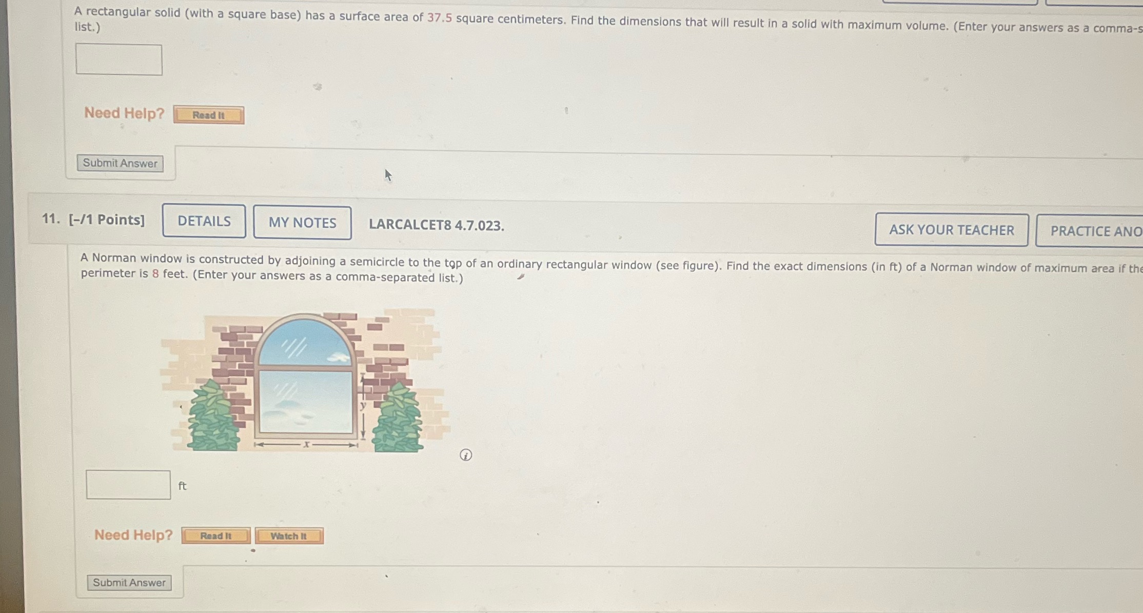 A rectangular solid (with a square base) has a