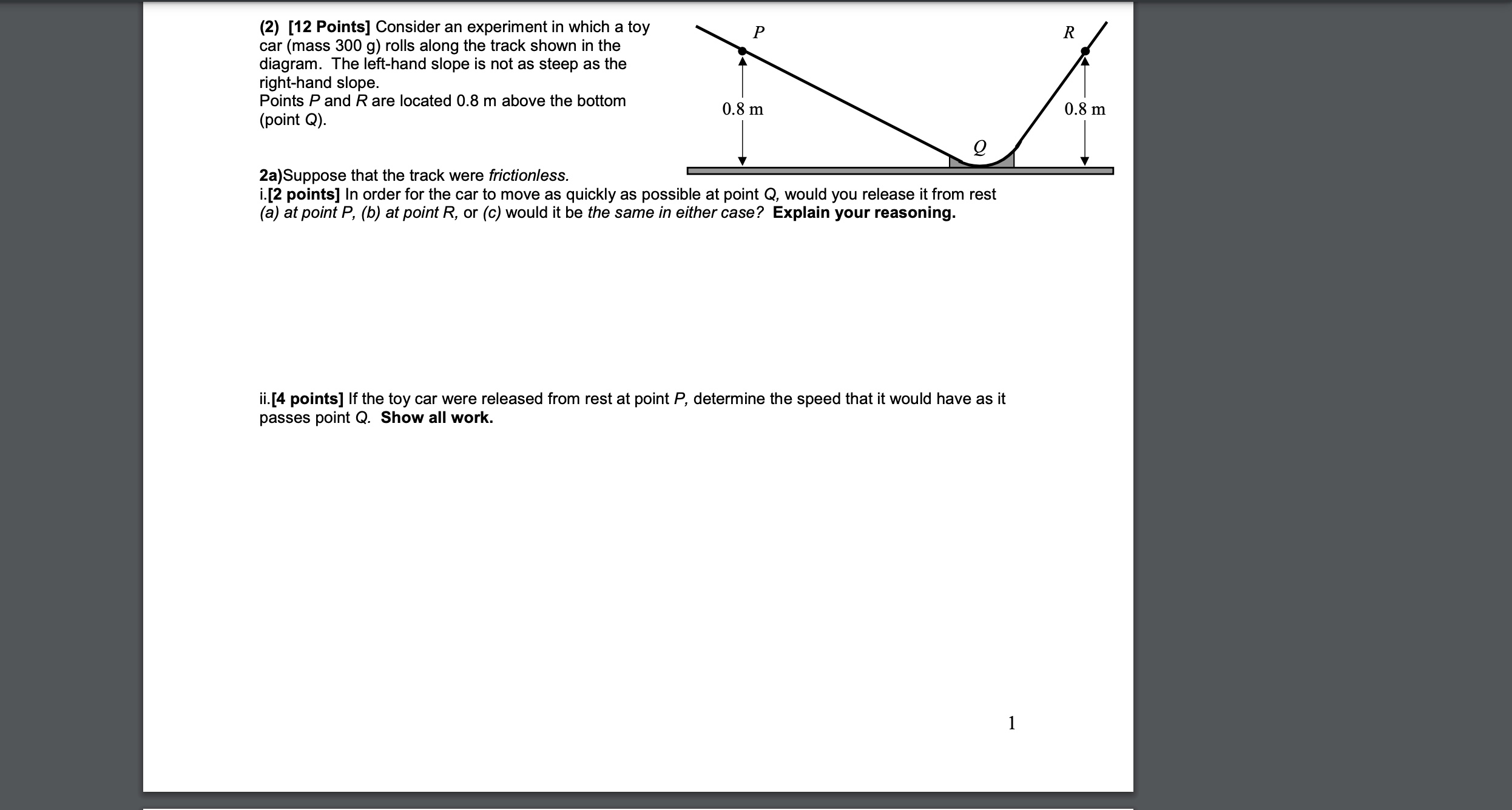 (2) [12 Points] Consider an experiment in which a