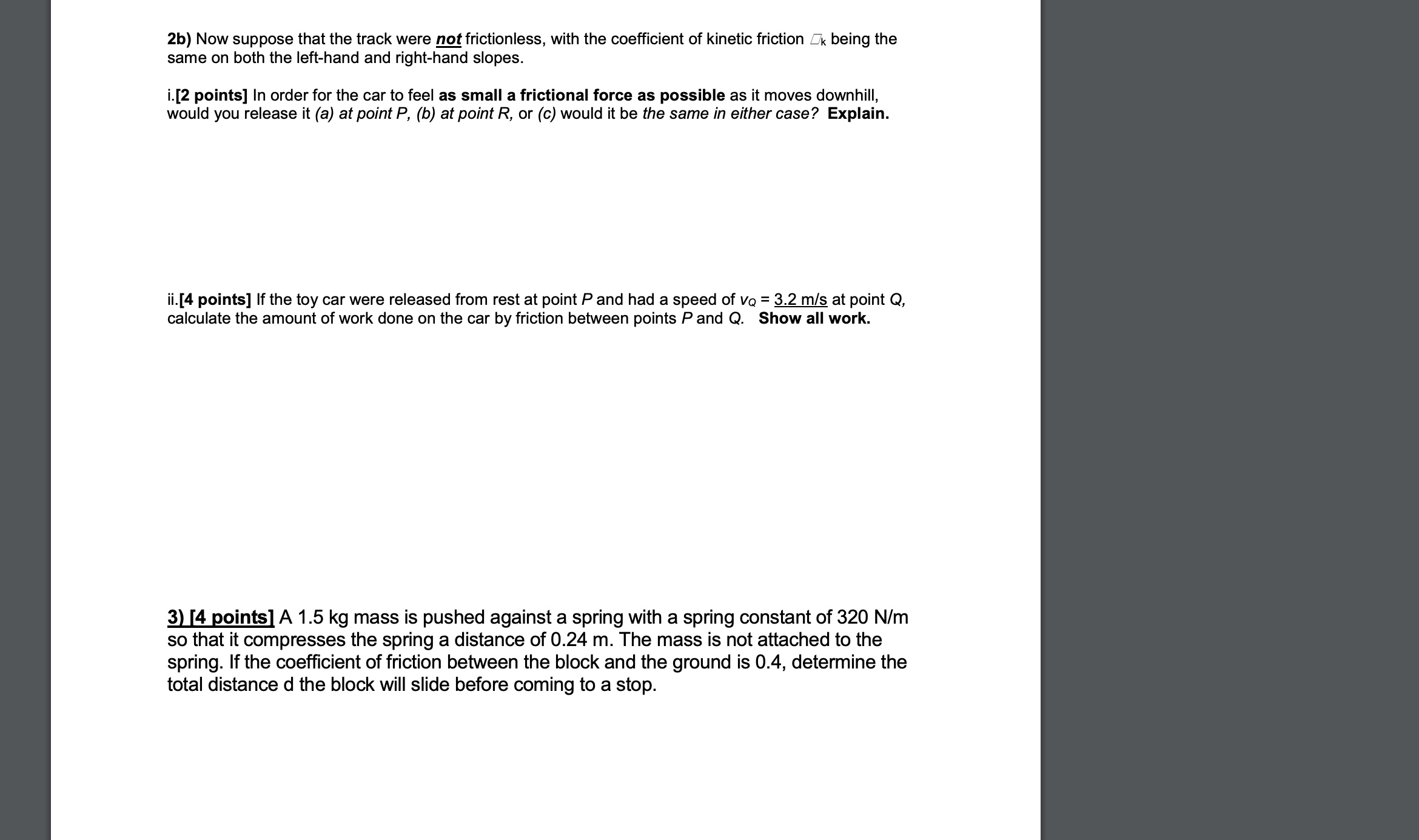 (2) [12 Points] Consider an experiment in which a