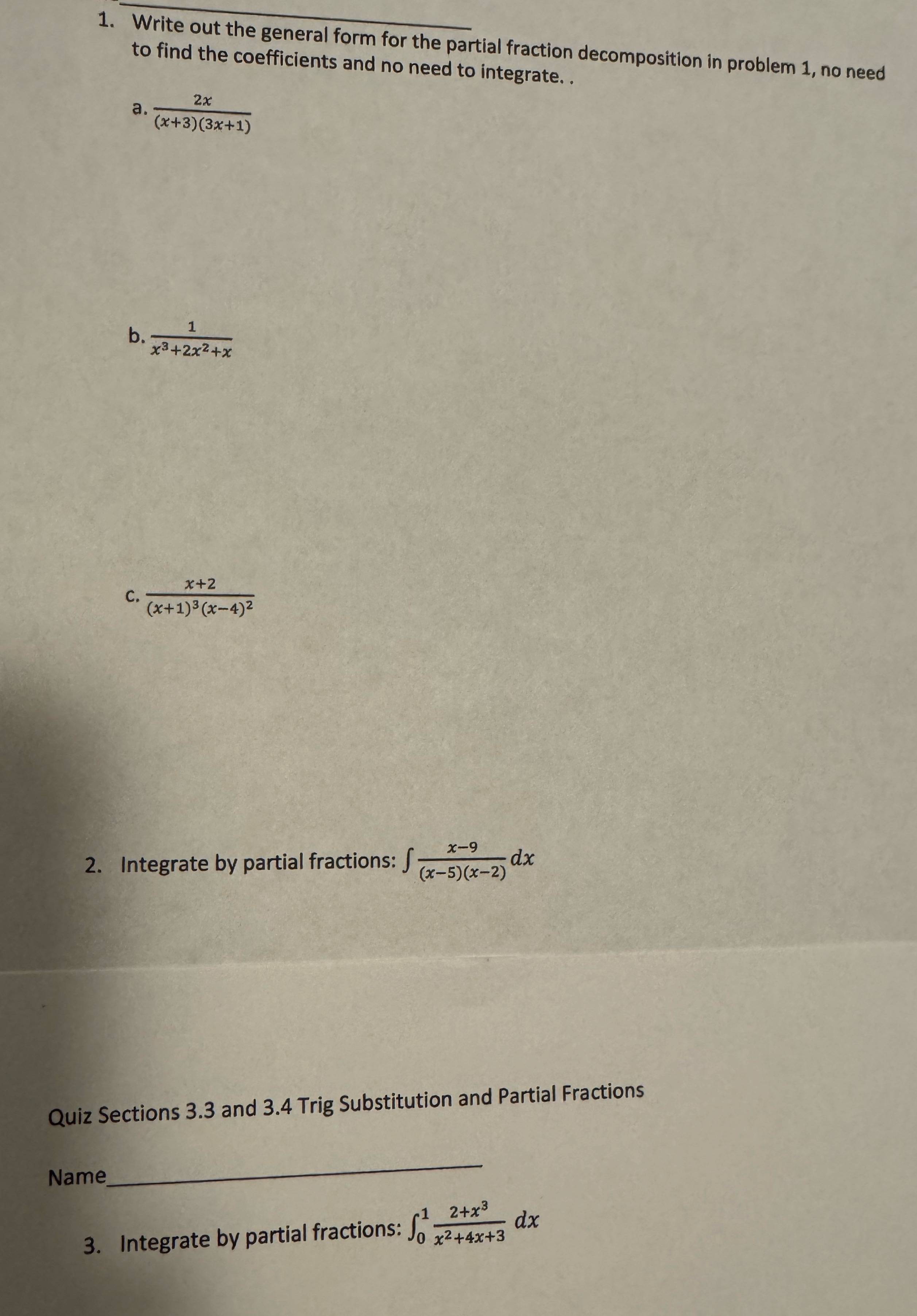 Help with these questions 1. Write out the