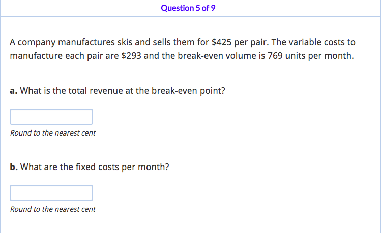 i need help with these questions its based on CVP