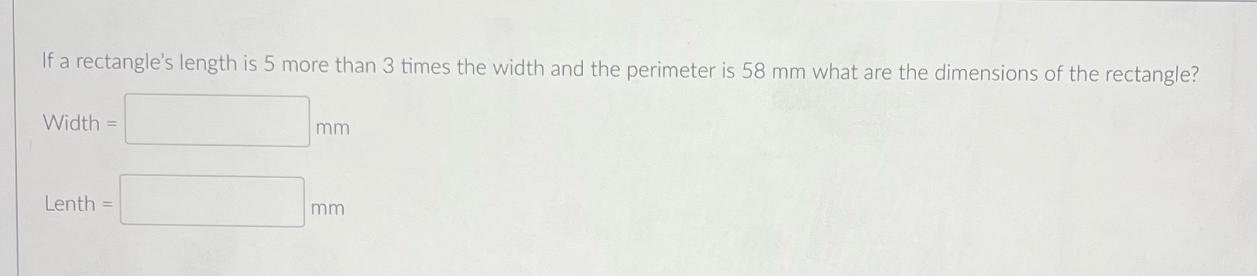 If a rectangle's length is 5 more than 3