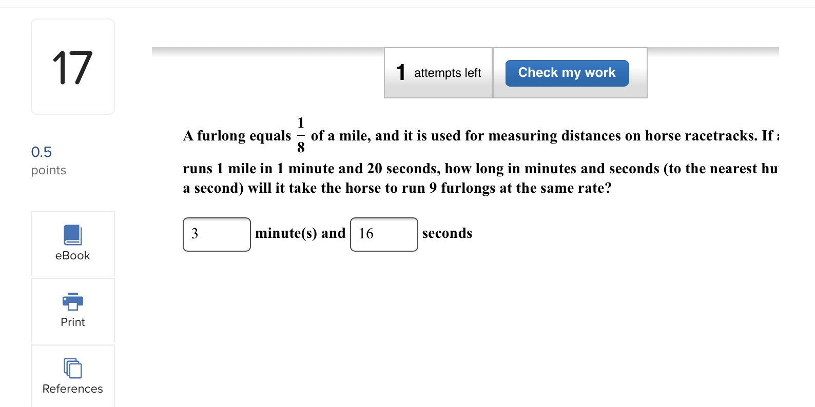 17 0.5 points References 1 attempts left Check my