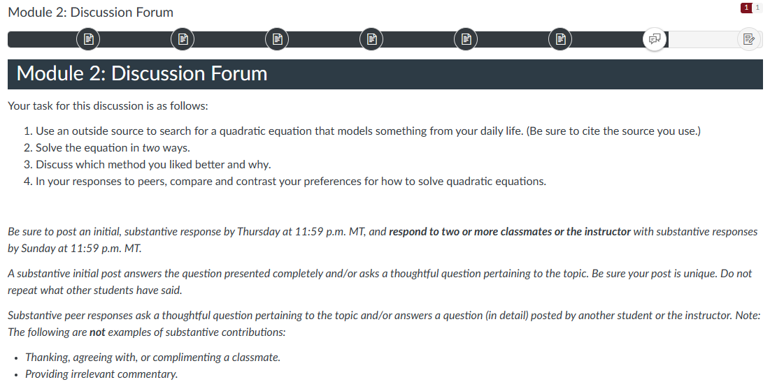 Module 2: Discussion Forum Module 2: Discussion