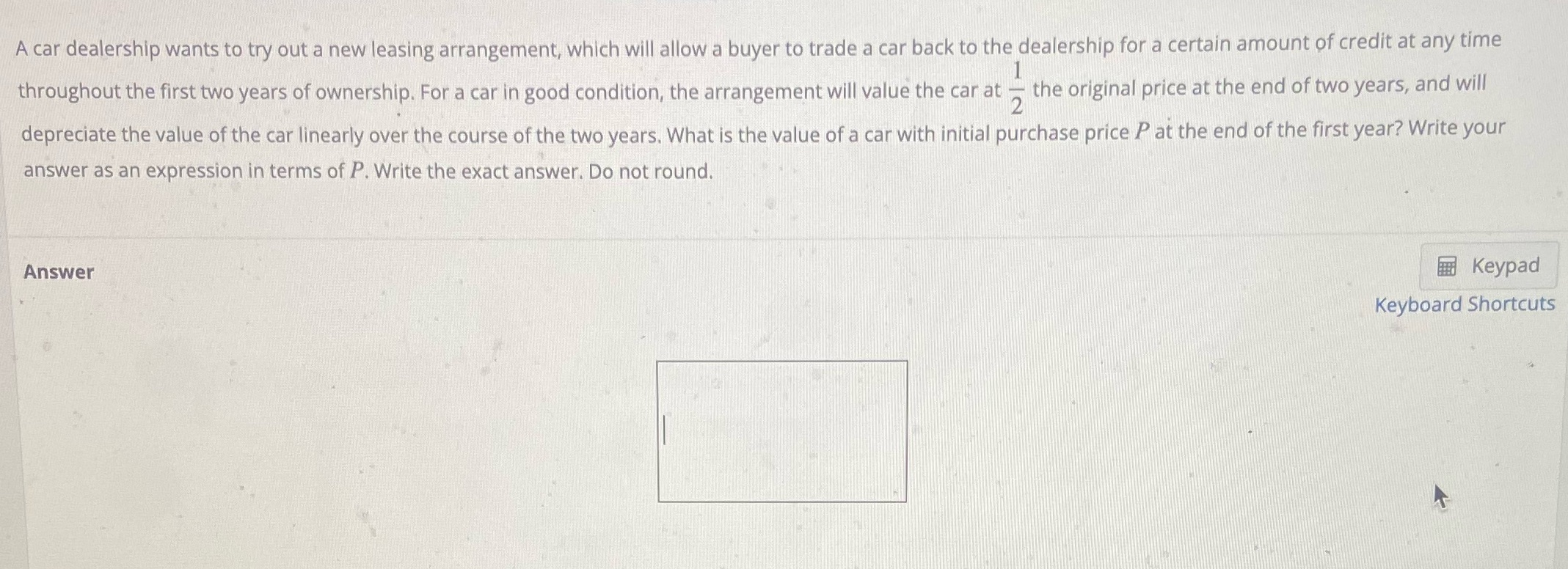 A car dealership wants to try out a new leasing
