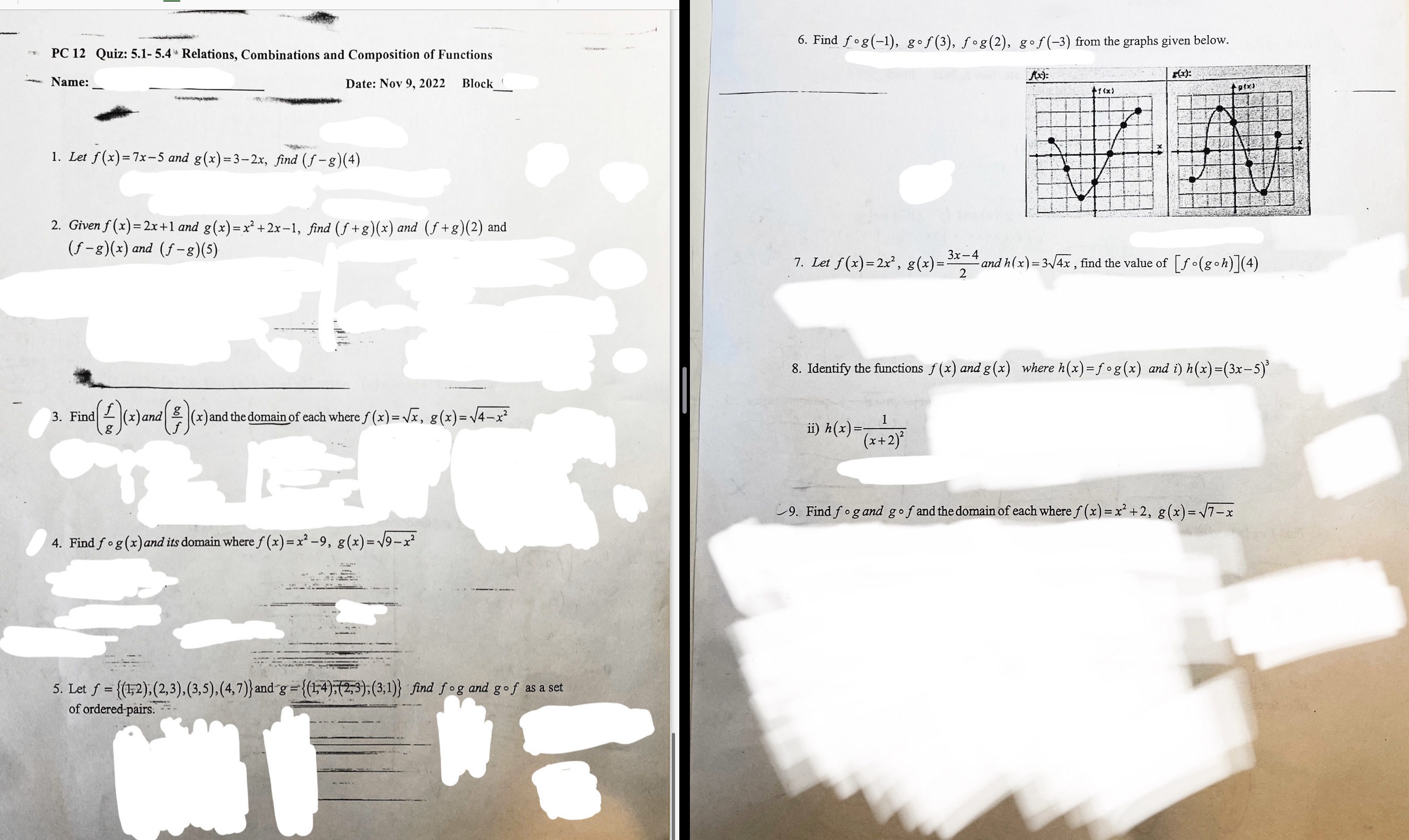 Please answer these questions along with the