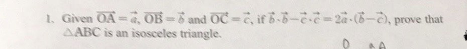 1. Given OA = 6, OB = 6 and OC = 6, if b.b-2.8 =