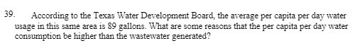 39. According to the Texas Water Development