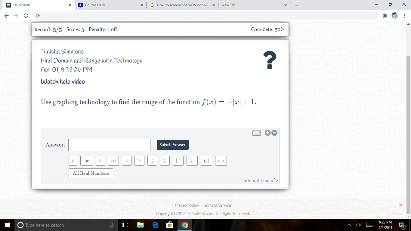 DeltaMath X Course Hero X G How to screenshot on