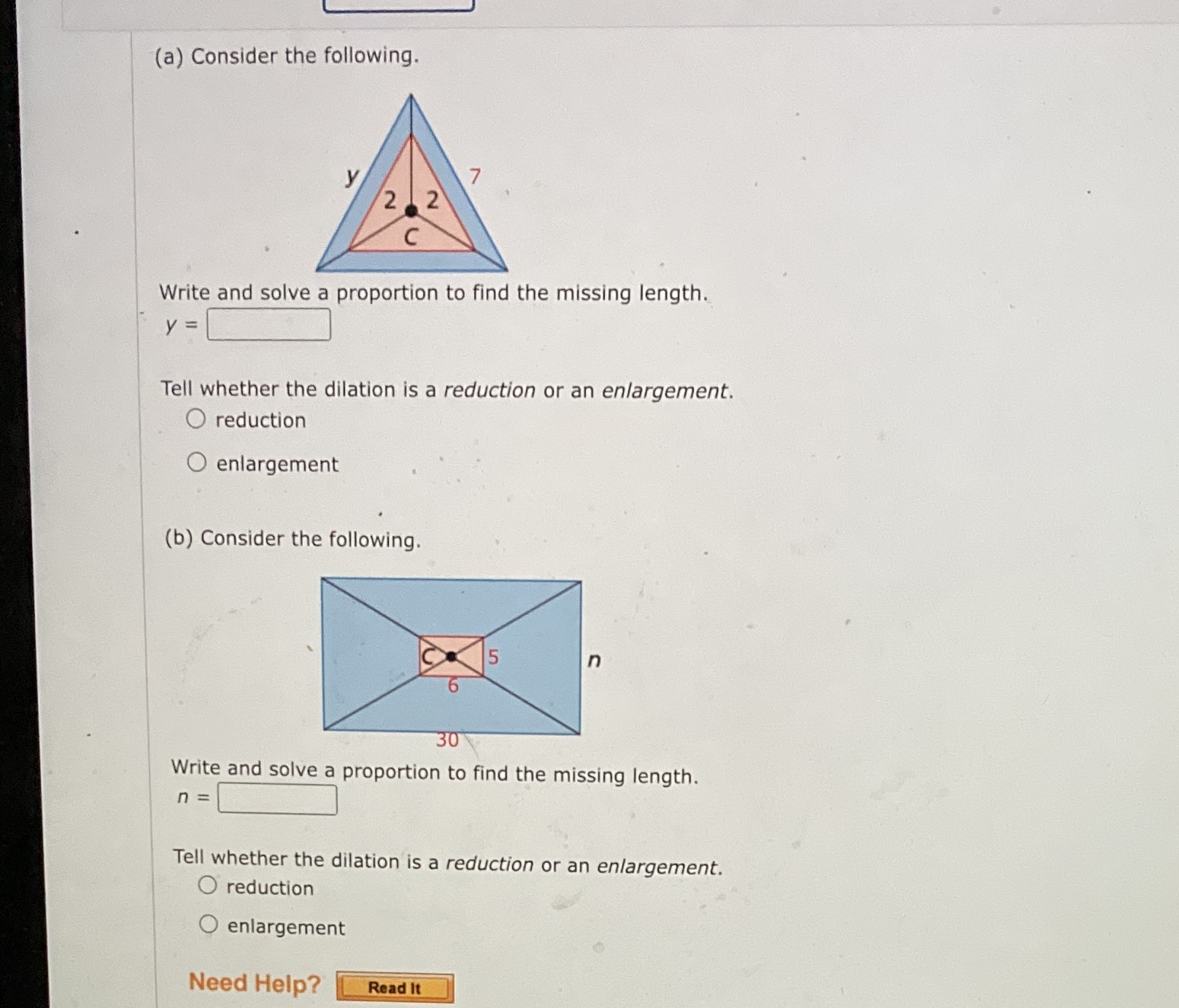 (a) Consider the following. Write and solve a