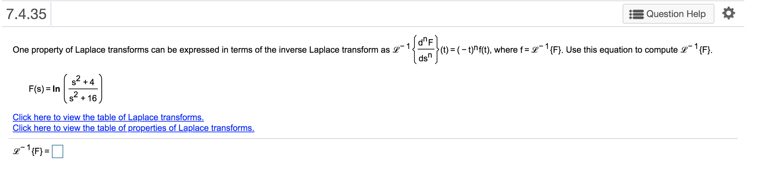 solve these question 7.4.33 Ea Question Help 0 "F