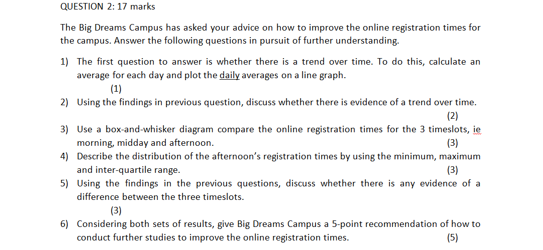 Assignment 3: INTERPRETING DATA Submission date: