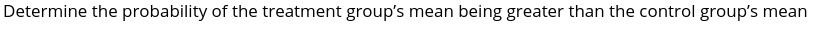Determine the probability of the treatment