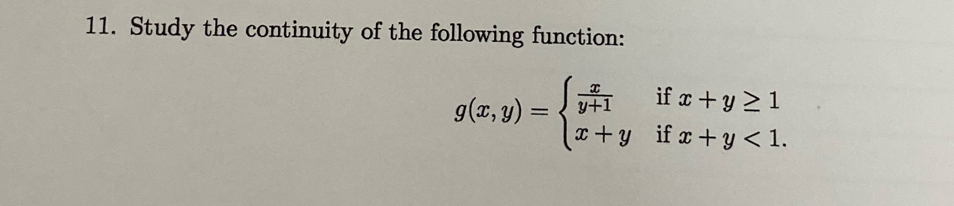Study the continuity of function below. Show