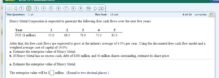 141 2 3 5 6 8 9 (10) DDD This Question: 1 pt This