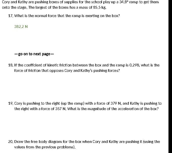 Cow and Kathy.r are pushing boxes of supplies for