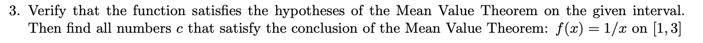 3. Verify that the function satisfies the