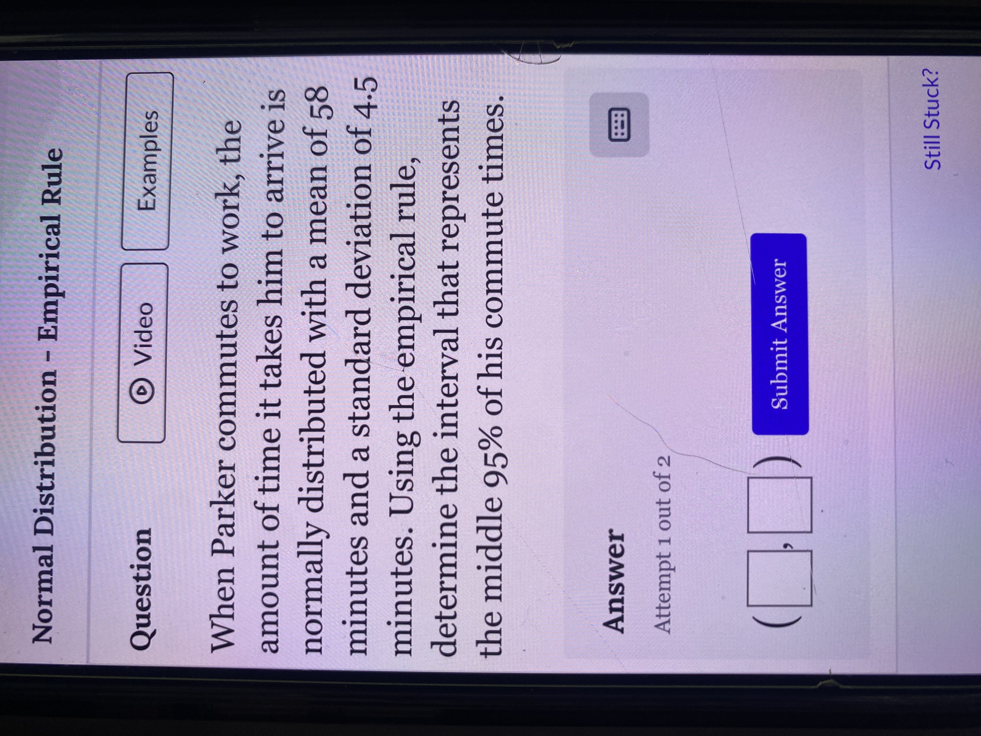 Normal Distribution - Empirical Rule Question