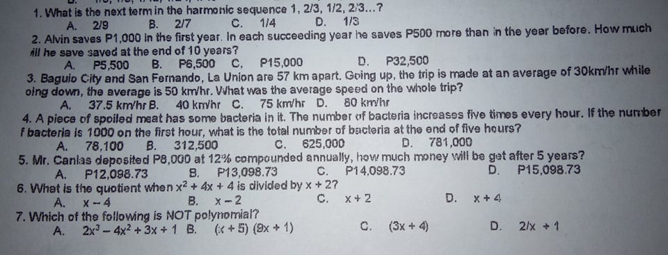 As stated by the student who wanted me to post